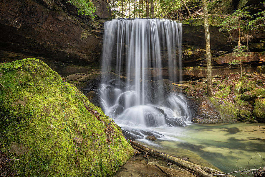 Tree Photograph - Waterfalls And Boulders by Jordan Hill