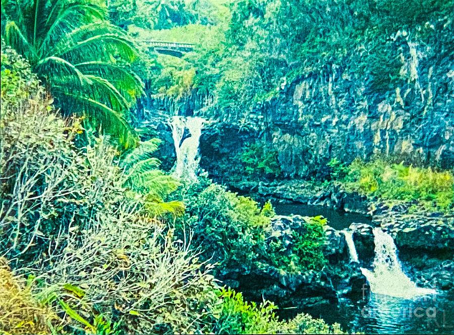 Waterfalls called Seven Pools in Maui Hawaiii Photograph by Kristin ...