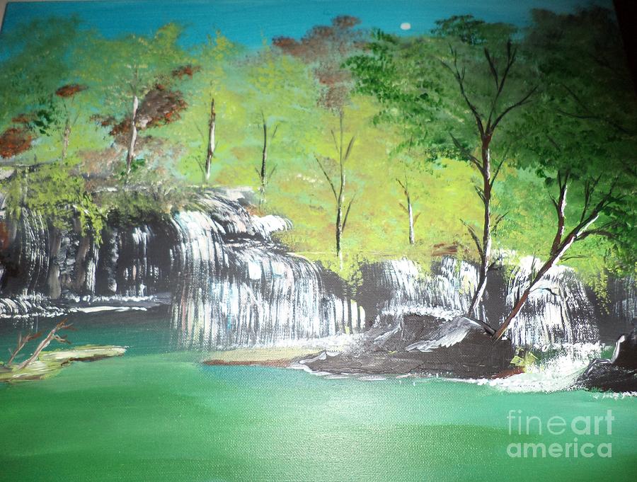 Waterfalls galore Painting # 4 Painting by Donald Northup