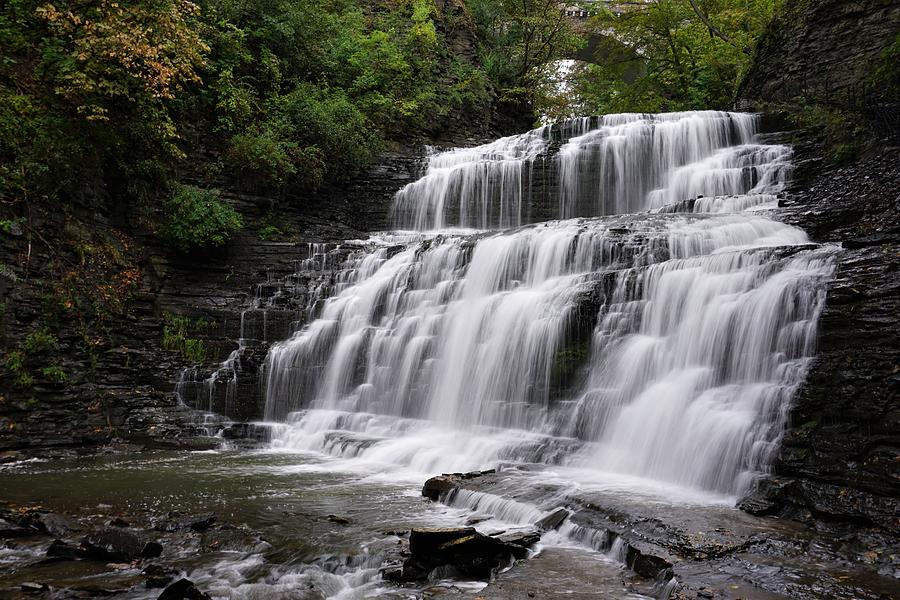 Waterfalls in Cascadilla Gorge Photograph by Patricia Caron