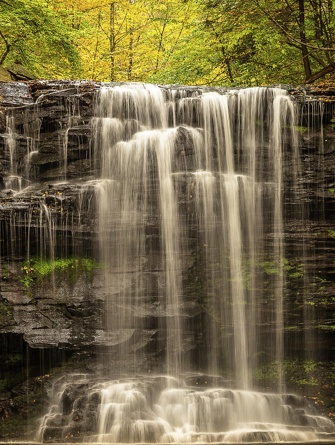Waterfalls in the fall Photograph by Robert Miller