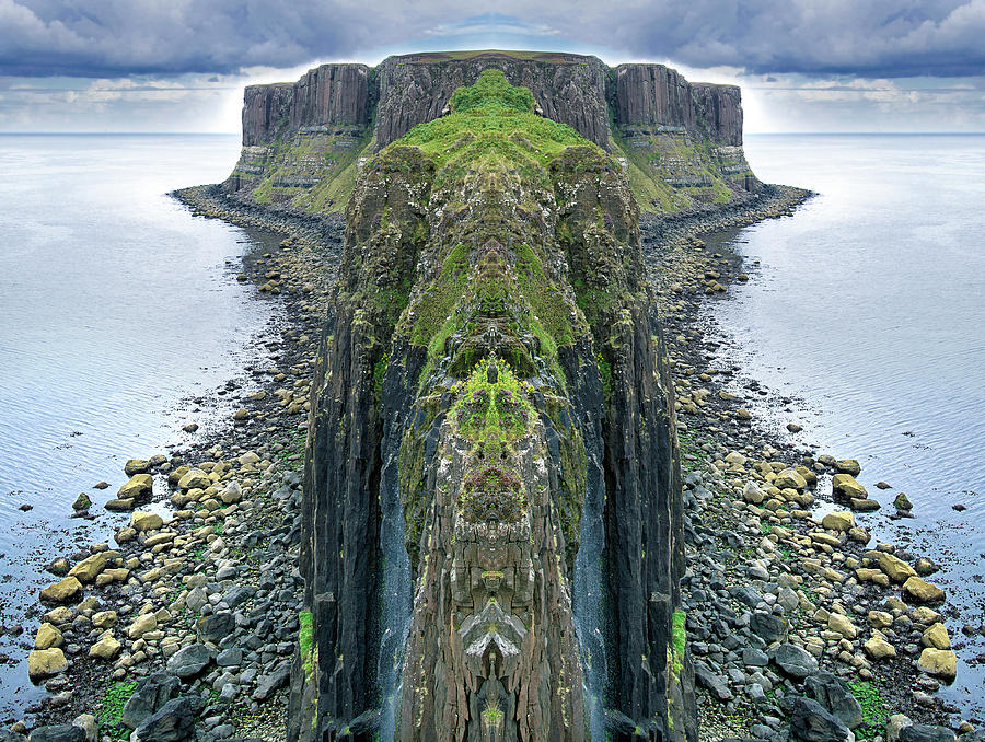 Fall Digital Art - waterfalls island of Skye in August by Flavio Vieri