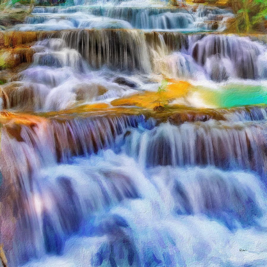 Waterfalls - Liquid Art Digital Art by Russ Harris