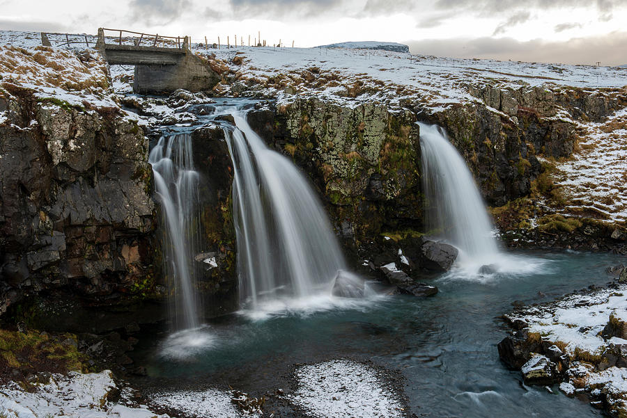 Waterfalls near Kirkjufell  Photograph by Dubi Roman