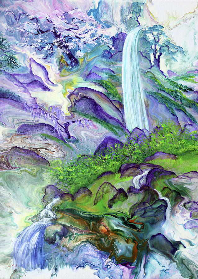 Waterfalls of Consciousness Painting by Laura Iverson
