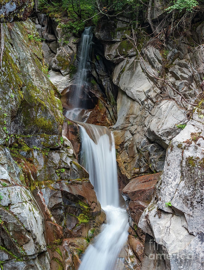 Waterfall Photograph - Waterfalls on Mt. Rainier  2.0869Lu by Stephen Parker