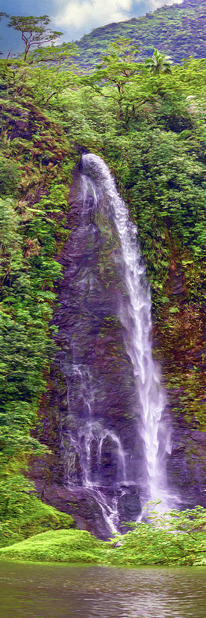 Waterfalls Panorama Painting Digital Art by John Haldane