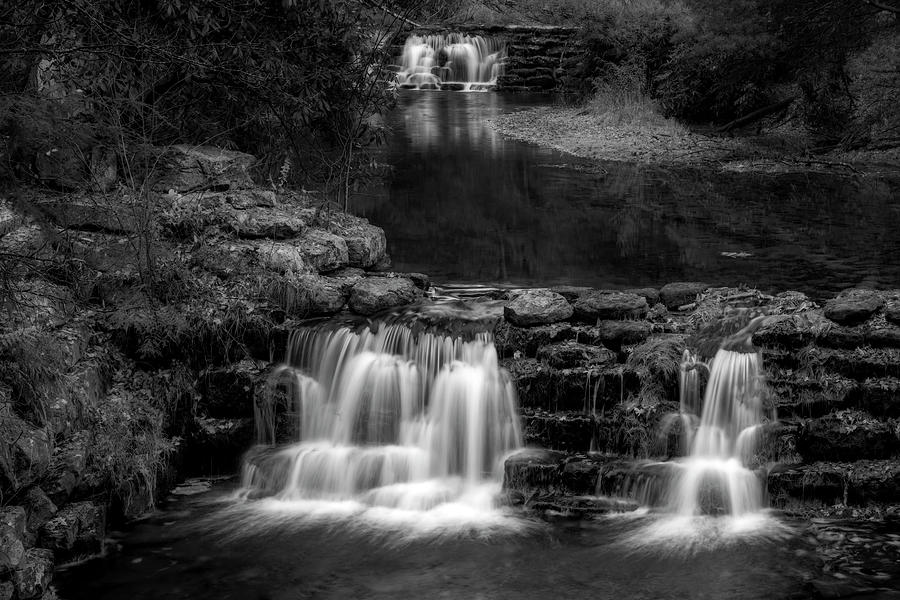 Waterfalls Trio In PA BW Photograph by Susan Candelario