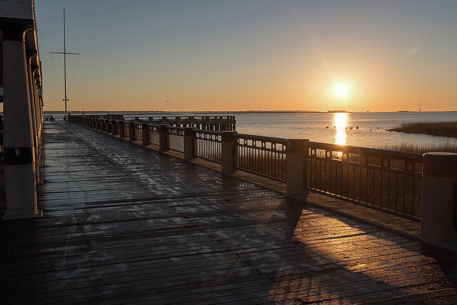 Waterfront Park Pier Sunrise Photograph by Doug Ash