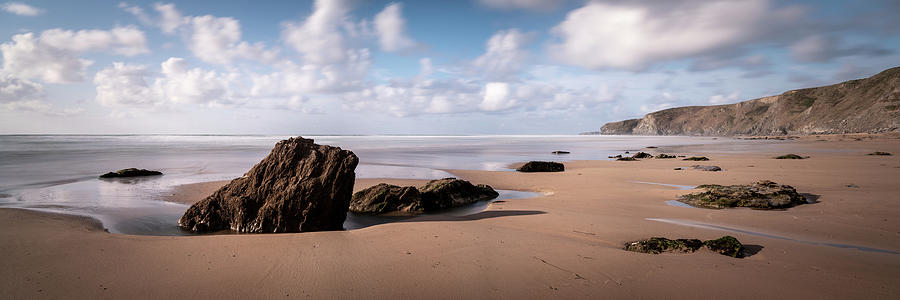Watergate Bay Beach Cornwall South west coast path England Photograph by Sonny Ryse