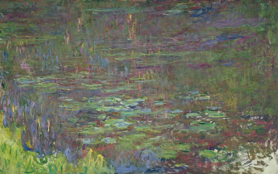 Waterlilies At Sunset Detail From The Right Hand Side Painting By 