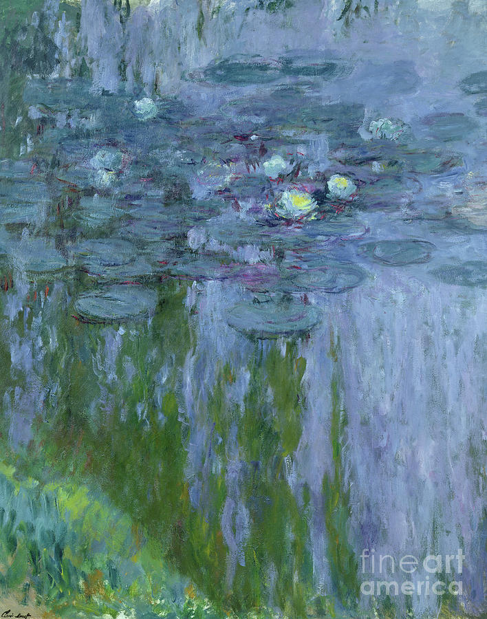 Waterlilies by C Monet Painting by Claude Monet