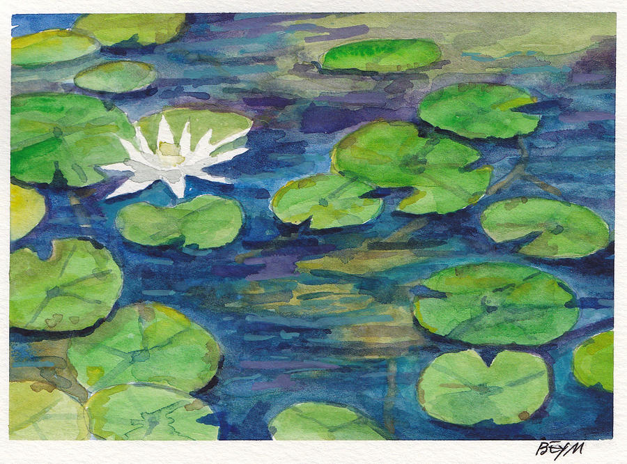 Waterlilies Painting by Clara Sue Beym