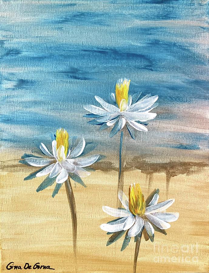 Waterlilies Painting by Gina De Gorna