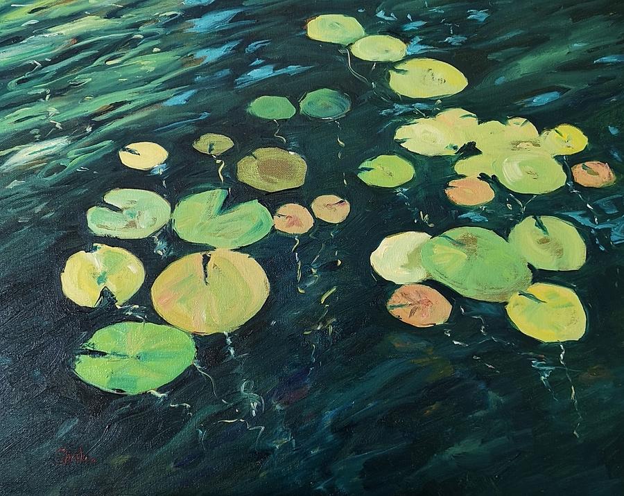 Waterlilies Painting by Sheila Romard