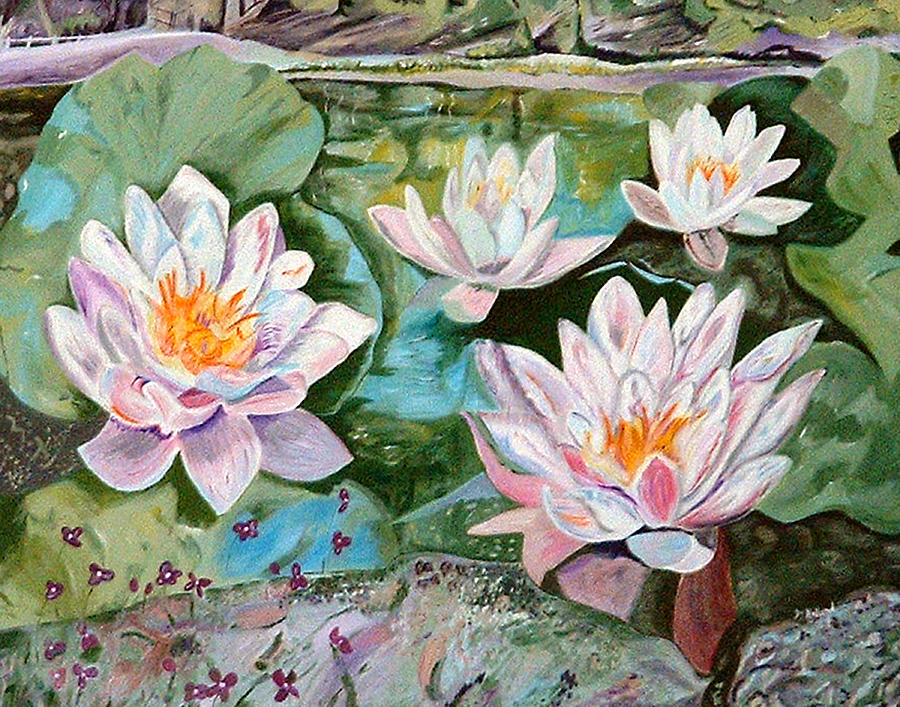 Waterlillies Painting by Genevieve Holland