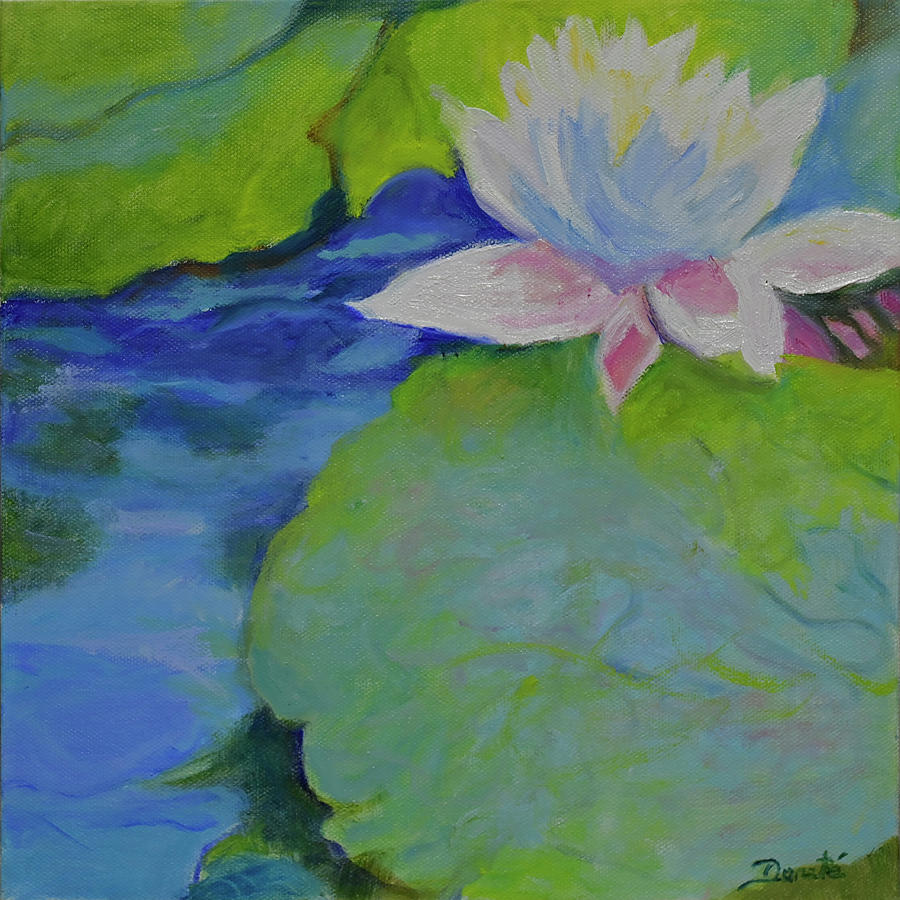 Waterlily Painting by Dorate Muller - Fine Art America