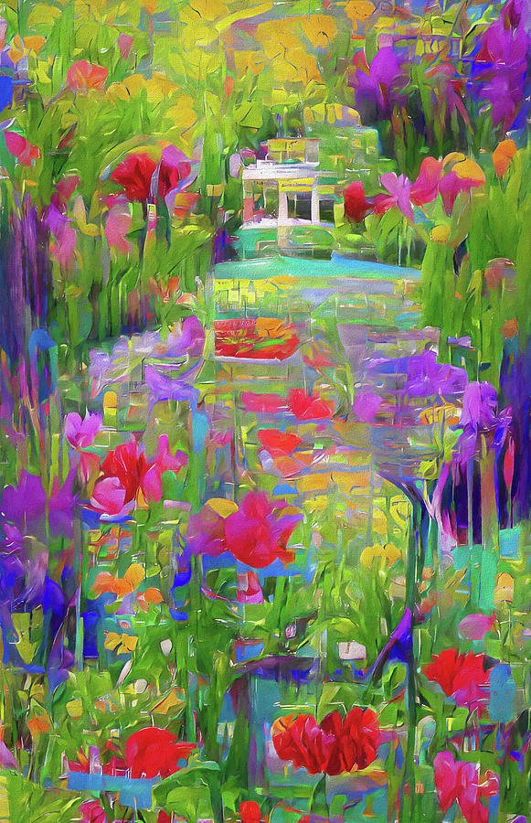 Waterlily Garden  Digital Art by Deborah League