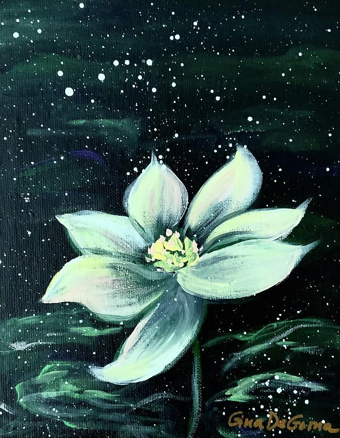 Waterlily Painting by Gina De Gorna