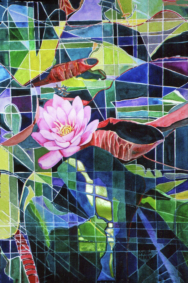 Waterlily Painting by Karen Merry
