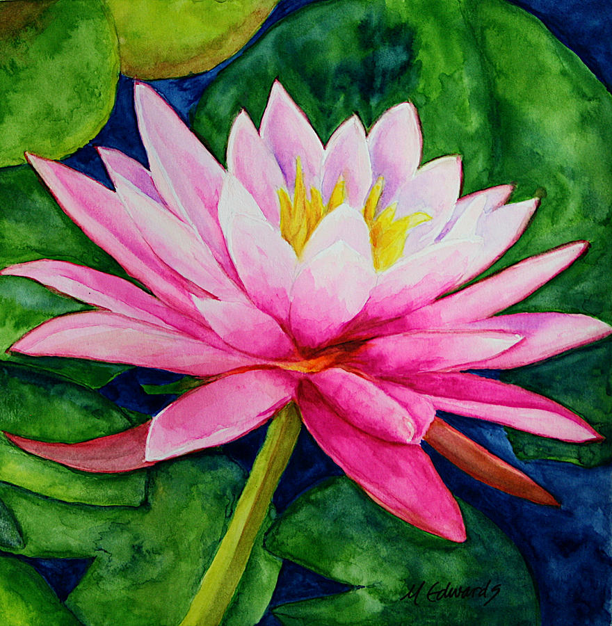 Waterlily Painting by Marna Edwards Flavell