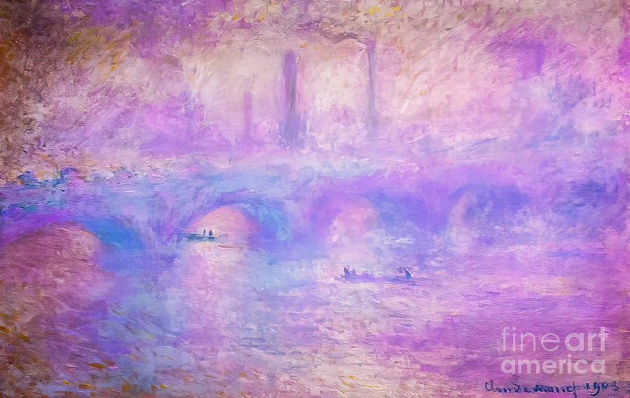 Waterloo Bridge, Fog by Claude Monet 1903 Painting by Claude Monet