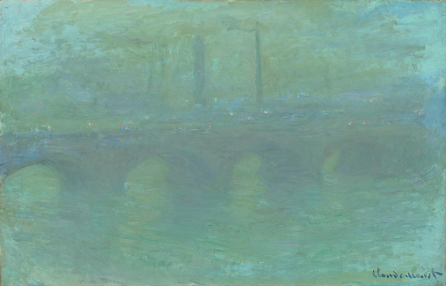 Claude Monet Digital Art - Waterloo Bridge London at Dusk by All Classics