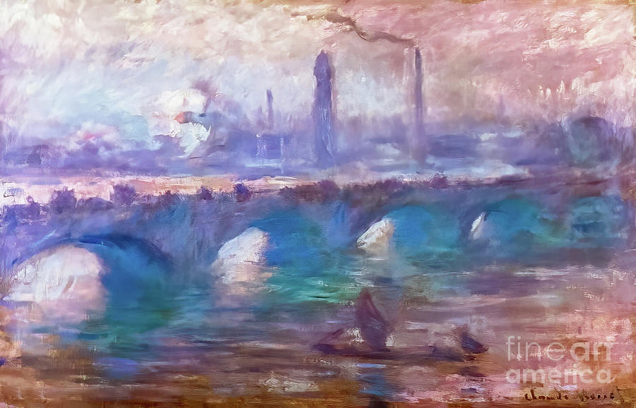 Waterloo Bridge, Misty Morning by Claude Monet 1901 Painting by Claude Monet