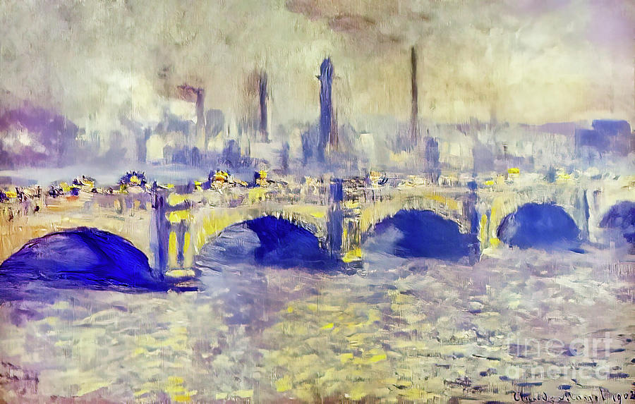 Waterloo Bridge, Sunlight Effect IV by Claude Monet 1903 Painting by Claude Monet