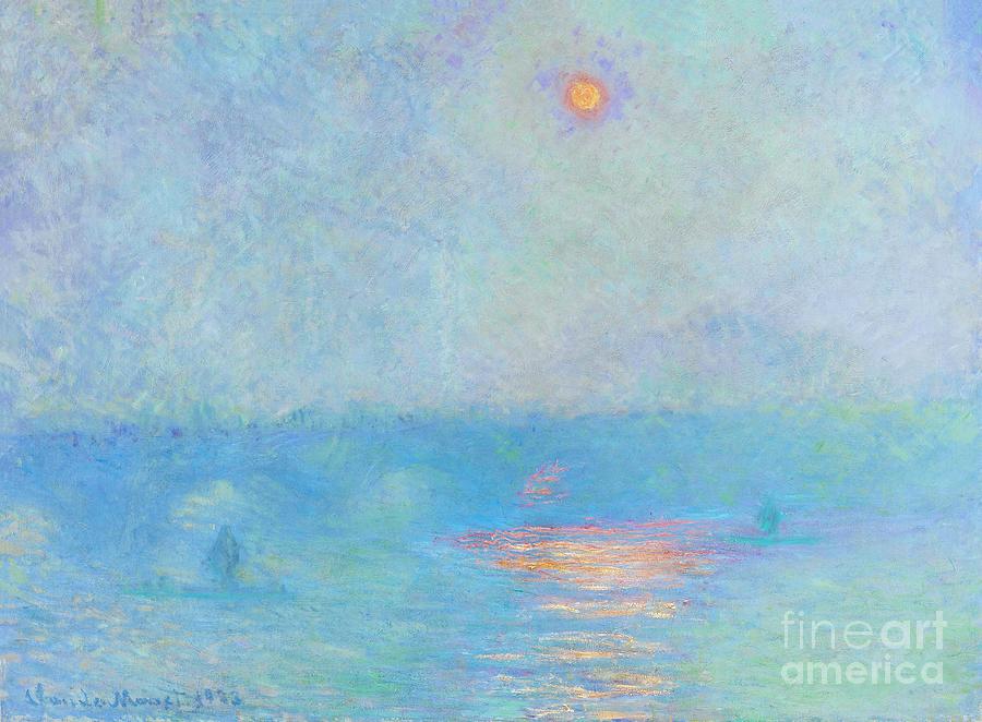 Waterloo Bridge, Sunlight in the Fog Painting by Claude Monet