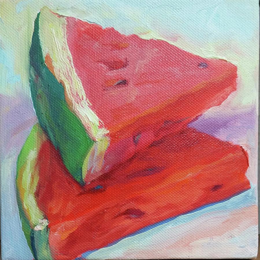 Watermelon Painting by Christine Lytwynczuk