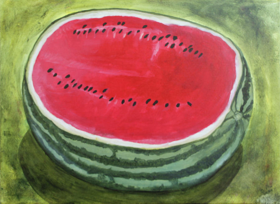 Watermelon  Painting by Gitta Brewster