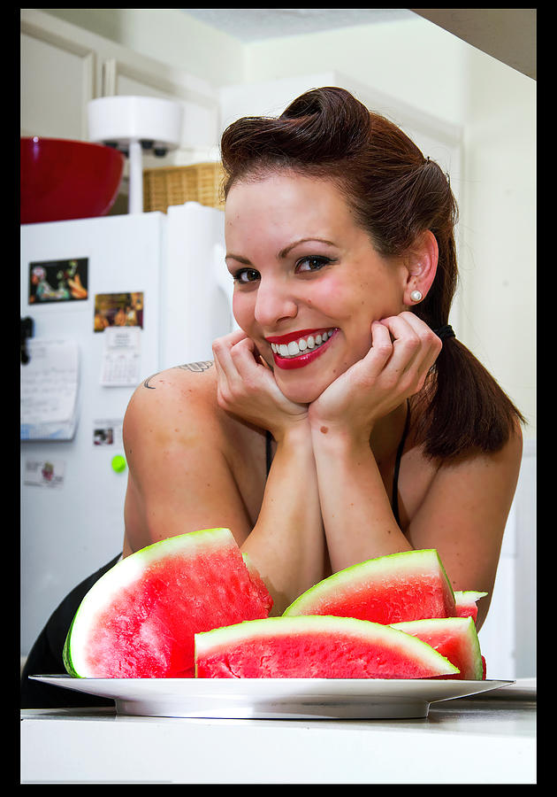 Watermelon Pinup #3 Photograph by Christopher W Weeks