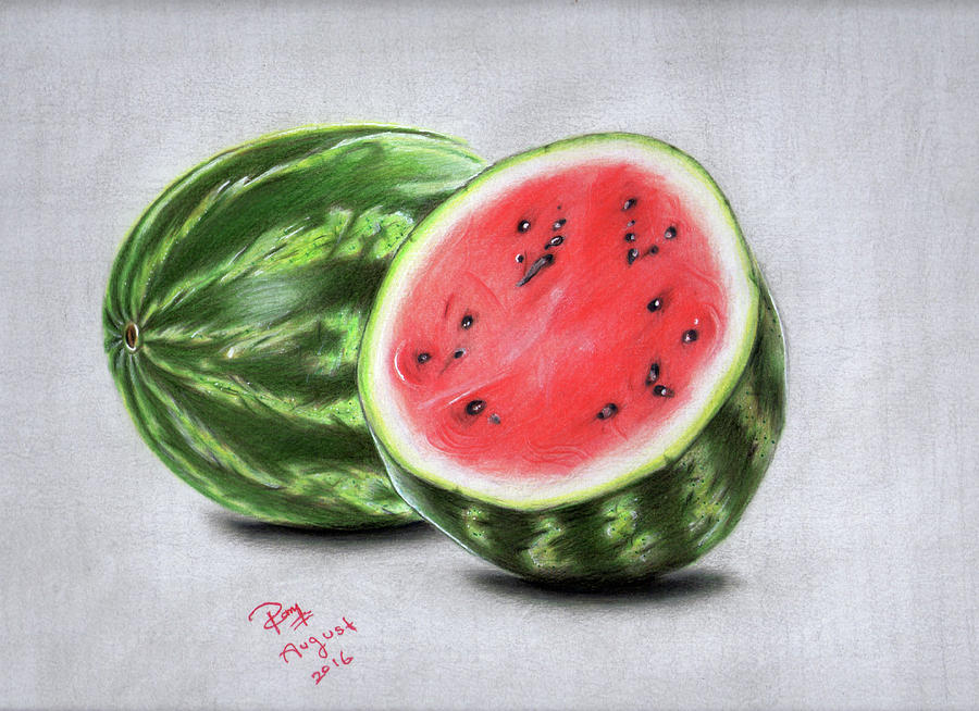 How to Draw a Piece of Watermelon for Kids » Easy-To-Draw.com