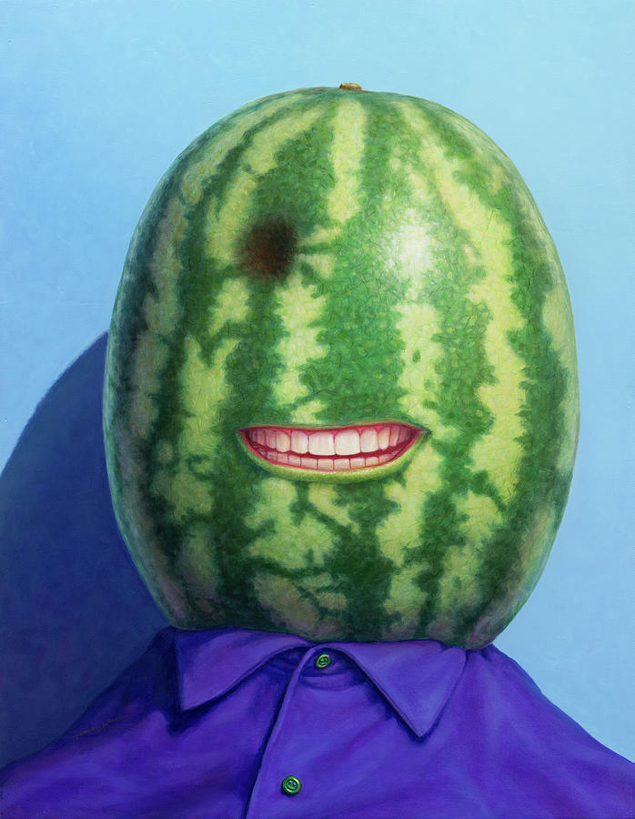 Watermelonhead Painting by James W Johnson