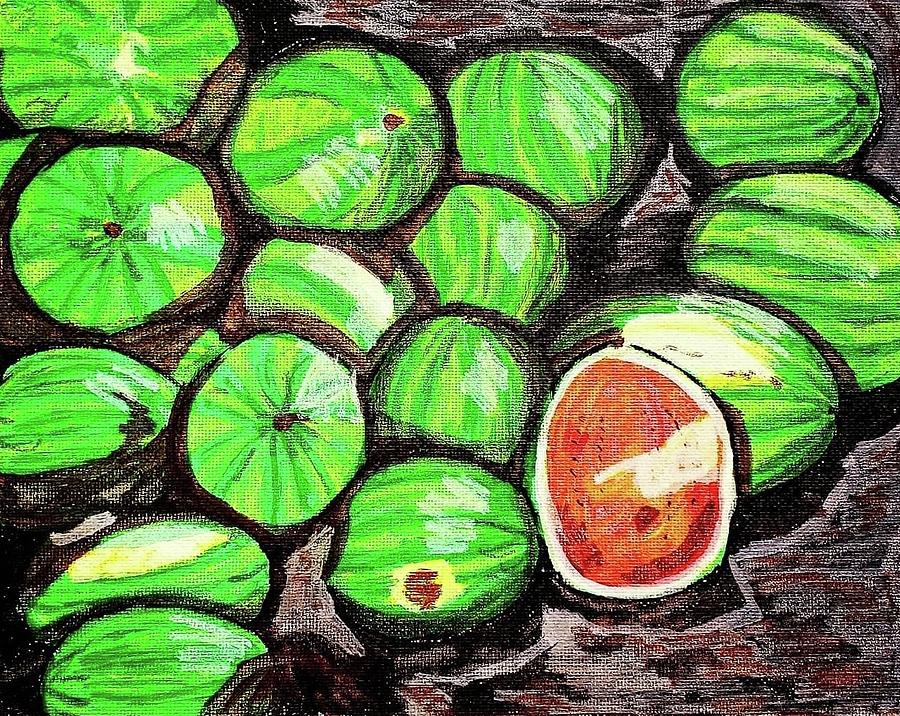 Watermelons Painting by Amy Kuenzie