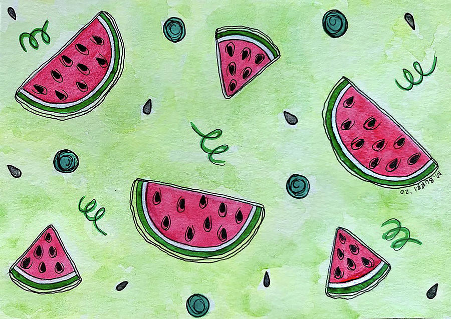 Watermelonz Painting by Marina Borri