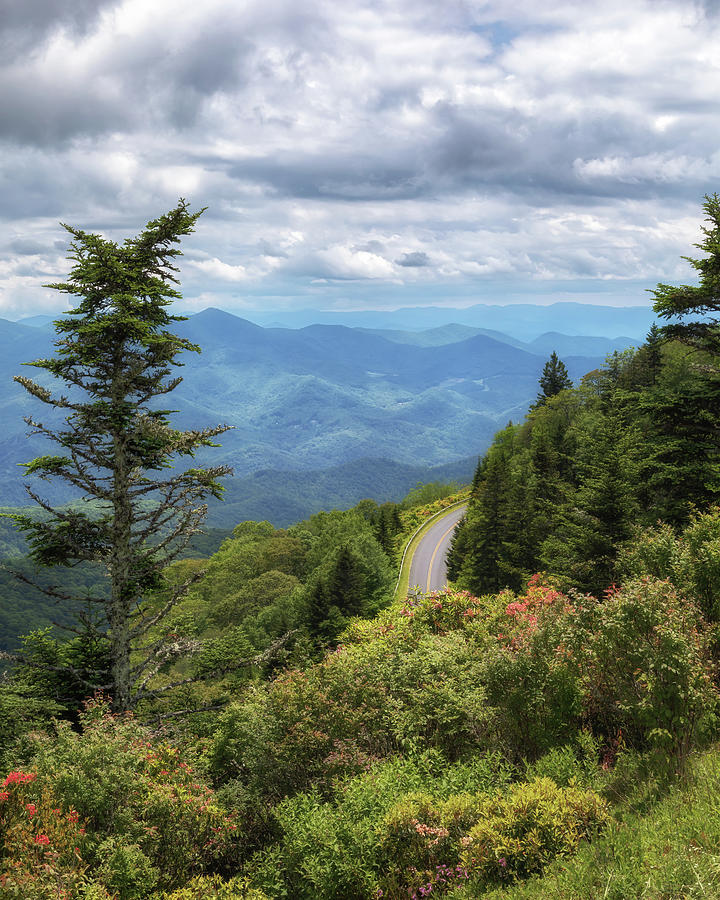 Mountain Photograph - Waterrock Knob Eastern View - Blue Ridge Parkway by Susan Rissi Tregoning