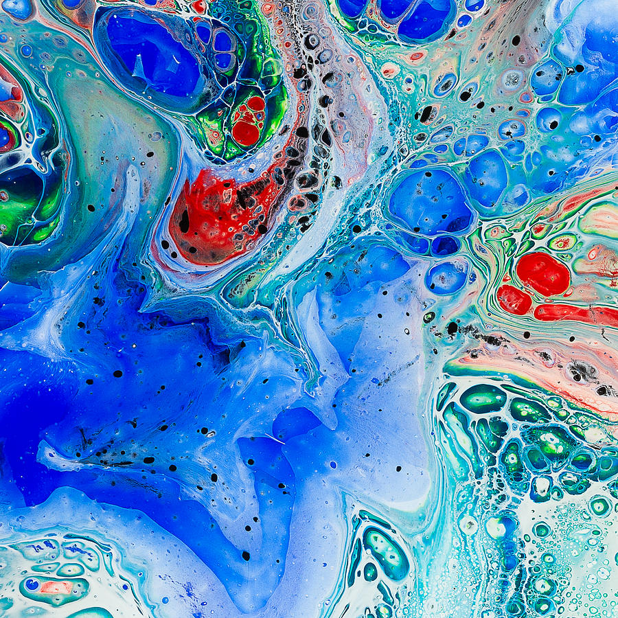 Abstract Mixed Media - Waters of Paleon by Cameron Creations