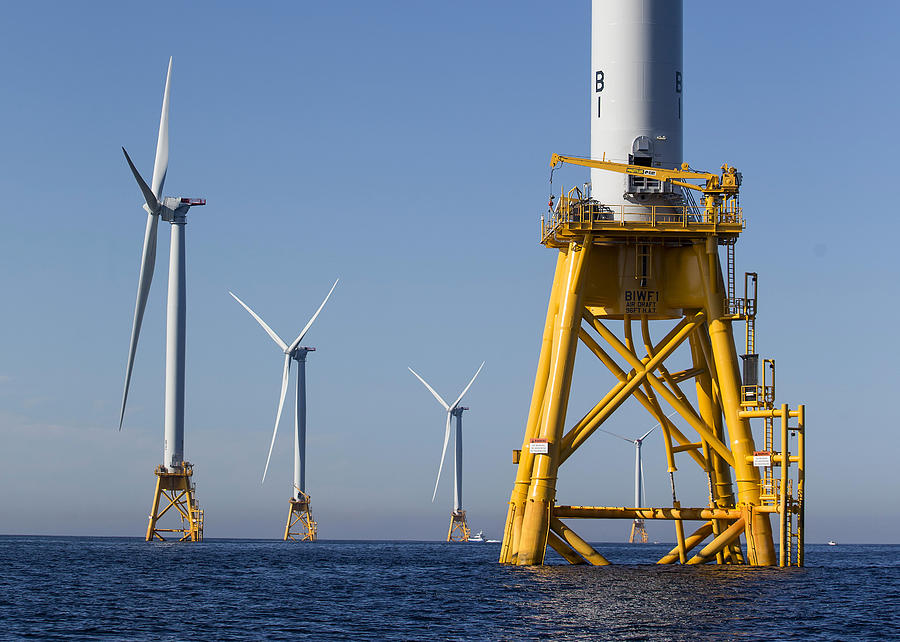 Waters Off Rhode Island Host First Marine-Based Wind Farm In The U.S. Photograph by Scott Eisen