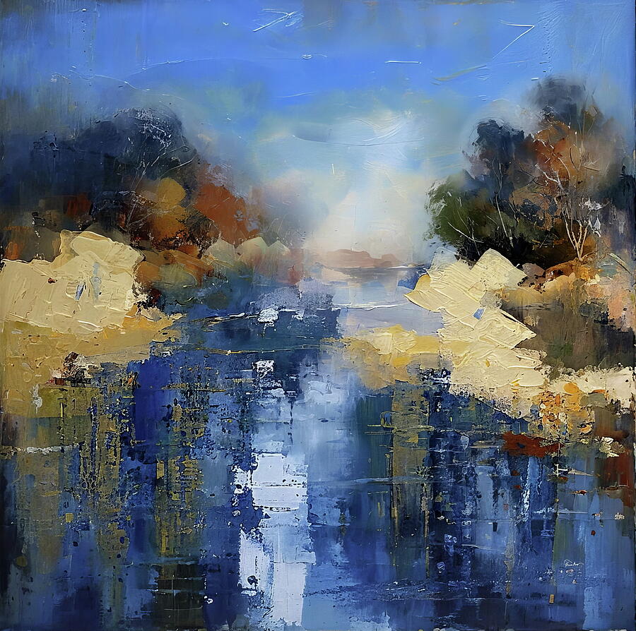 Waterscape Mixed Media by Russ Harris Waterscape Mixed Media by Russ Harris