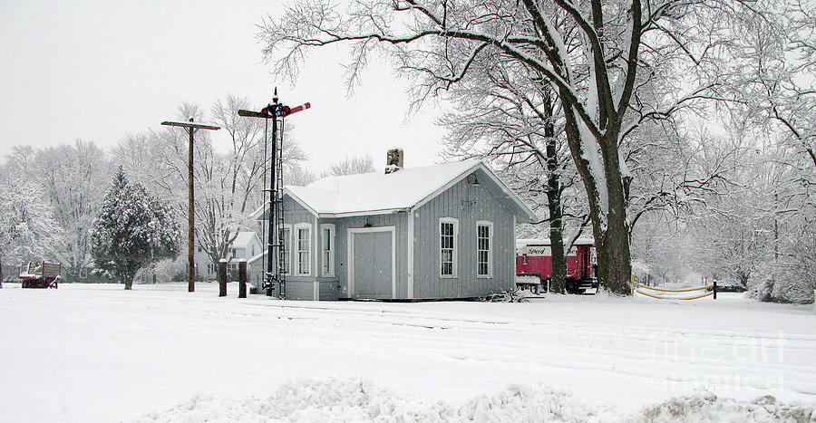 Waterville Train Station in Snow  5622 Photograph by Jack Schultz