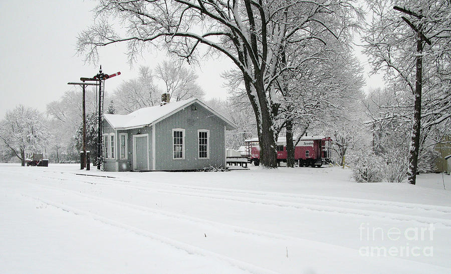 Waterville Train Station in Snow  5625 Photograph by Jack Schultz