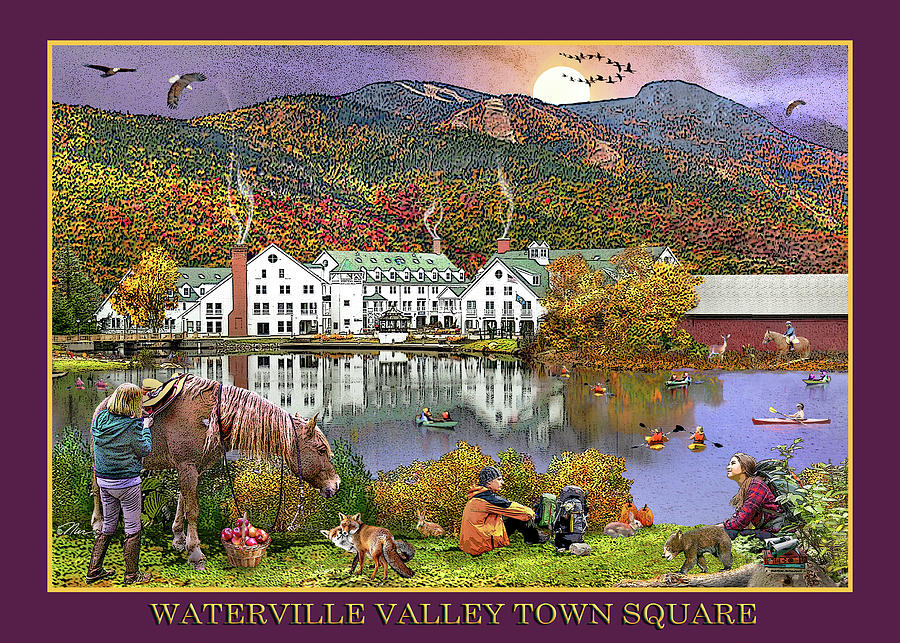 Waterville Valley Autumn  Digital Art by Nancy Griswold