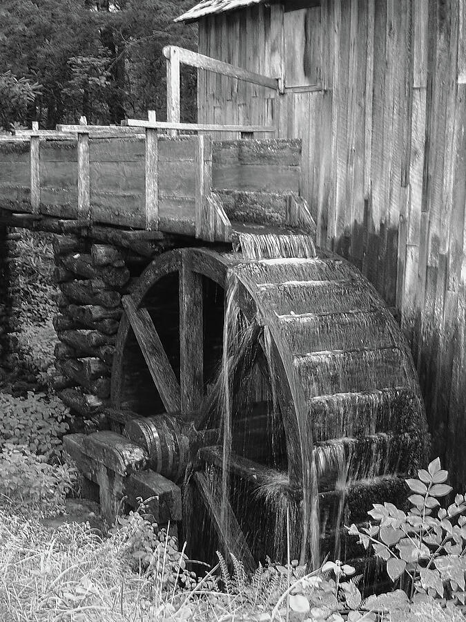 Waterwheel BW Photograph by Phyllis Taylor - Fine Art America