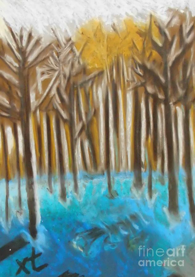 Watery Forest  Painting by Tania Stefania Katzouraki