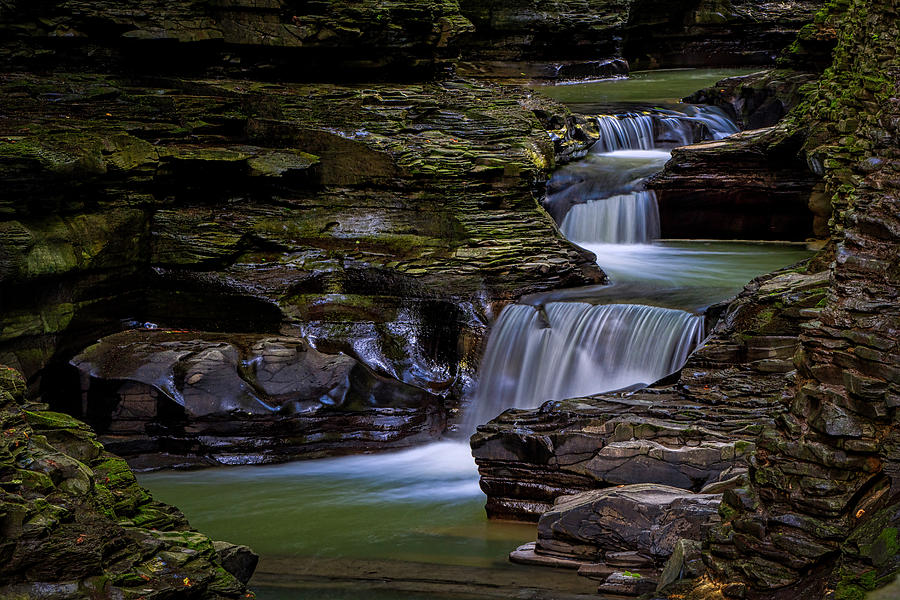 Watkins Glen pools Photograph by Andy Crawford