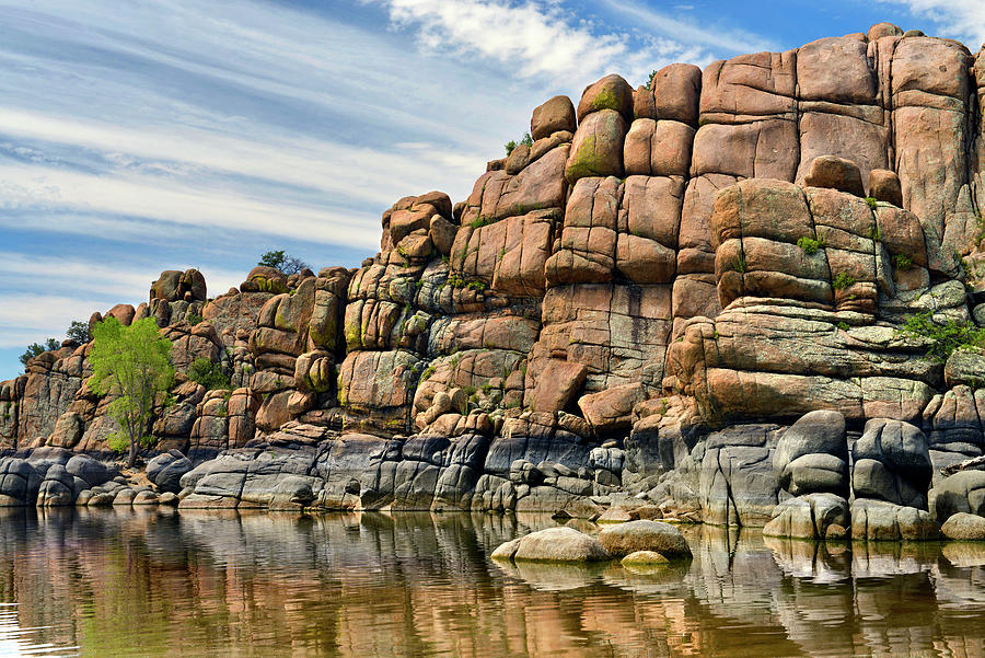 Watson Lake Granite Dells Reflection Photograph by Dean Hueber Pixels