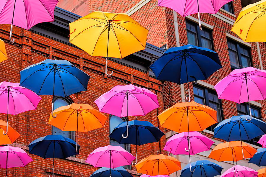 Wausaus Big Bold Umbrellas Photograph by Dale Kauzlaric