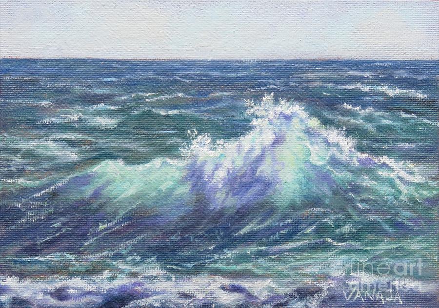Ocean Wave-1 Painting by Vanajas Fine-Art